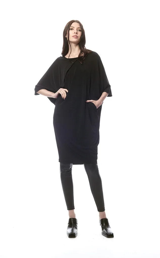 Vivara Oversized Reversible Dress With Mesh V-Neck