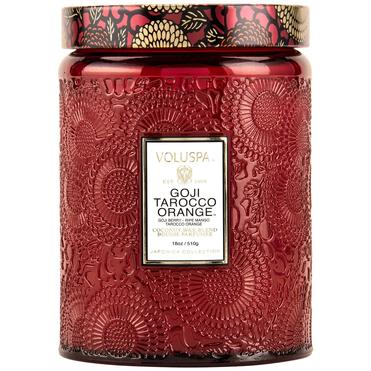 Voluspa Goji Tarocco Orange Large Glass Jar Candle