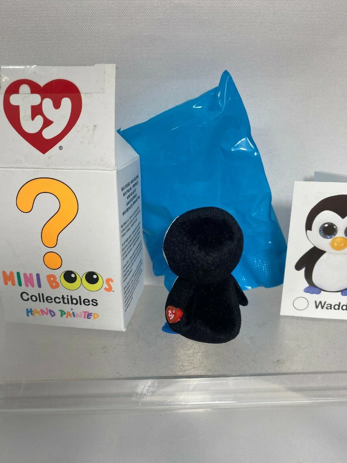 Waddles Penguin Ty Mini Boo Handpainted Collectible  Series 1 **Sealed Bag**