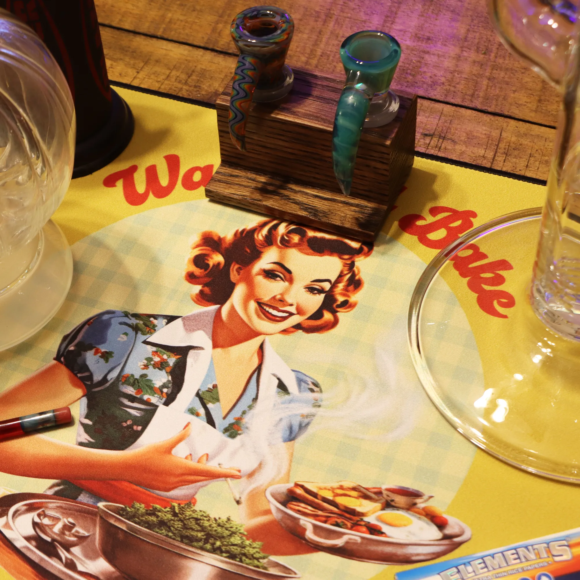Wake and Bake Desk Mat