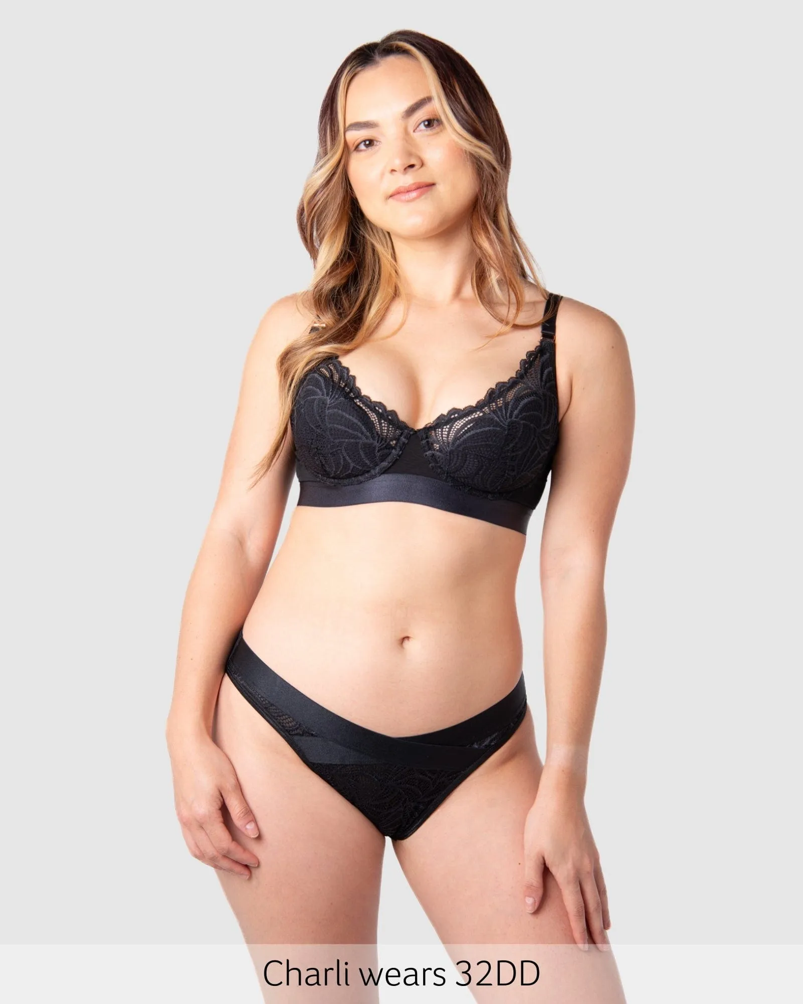 Warrior Plunge Nursing Bra - Black