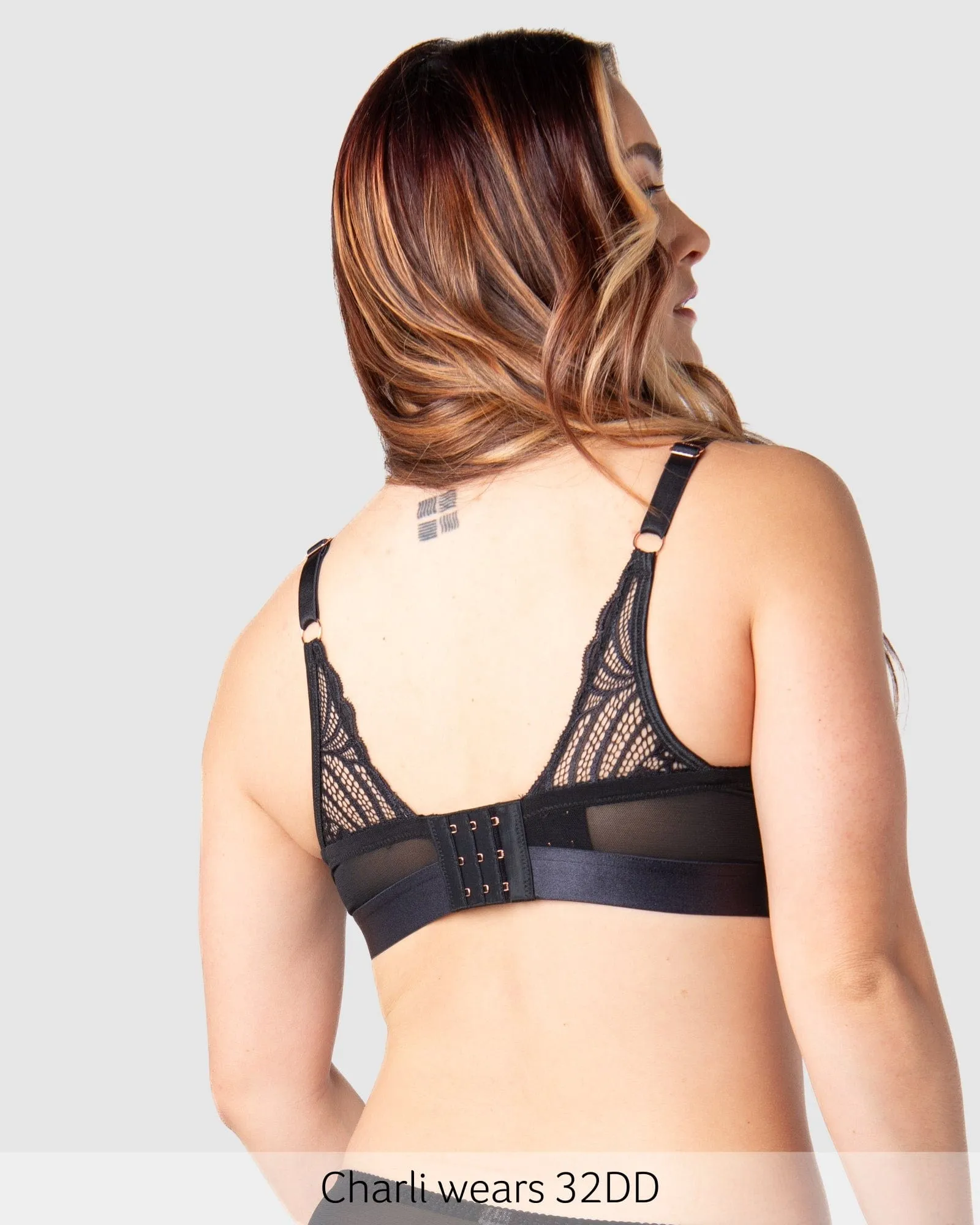 Warrior Plunge Nursing Bra - Black