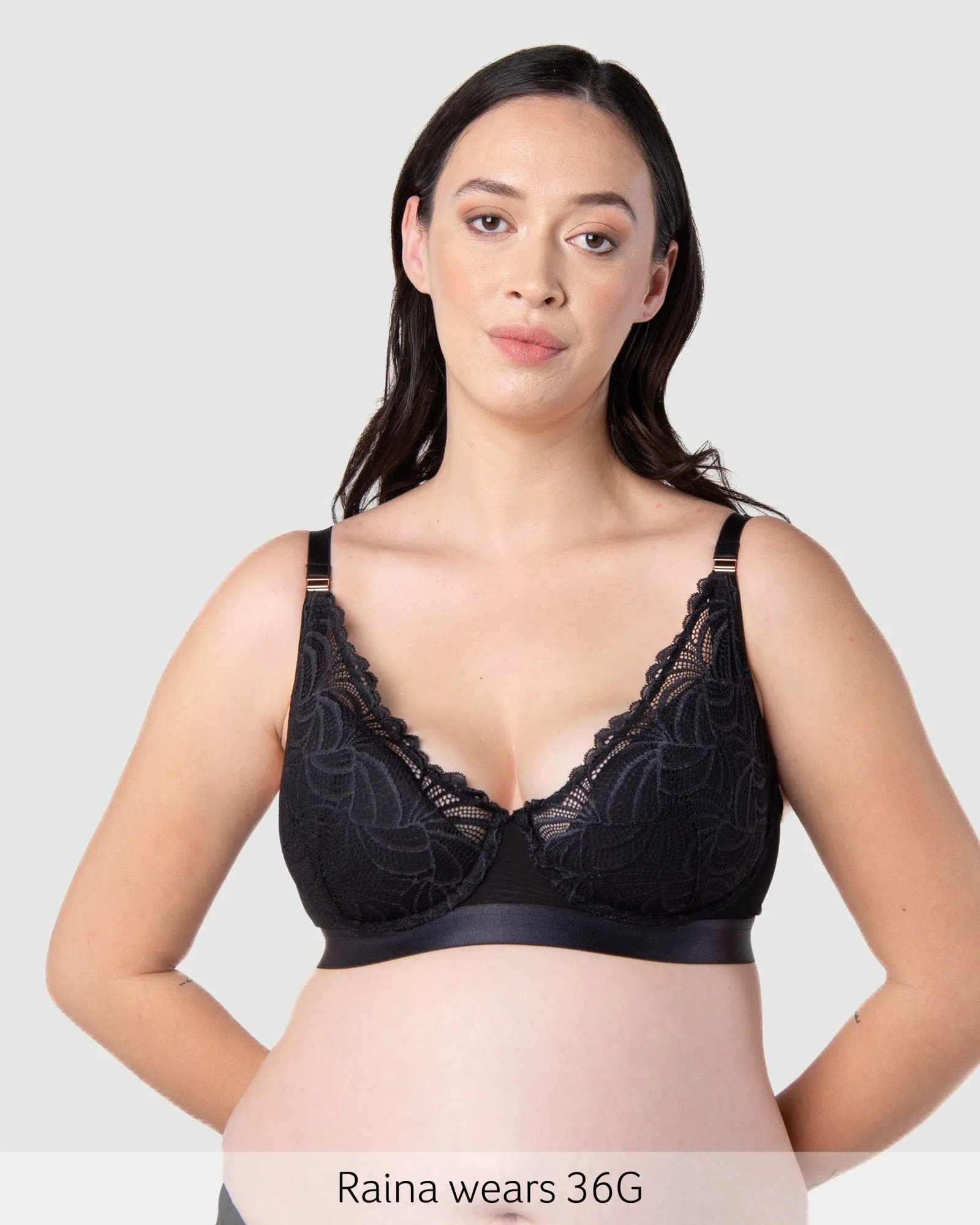 Warrior Plunge Nursing Bra - Black