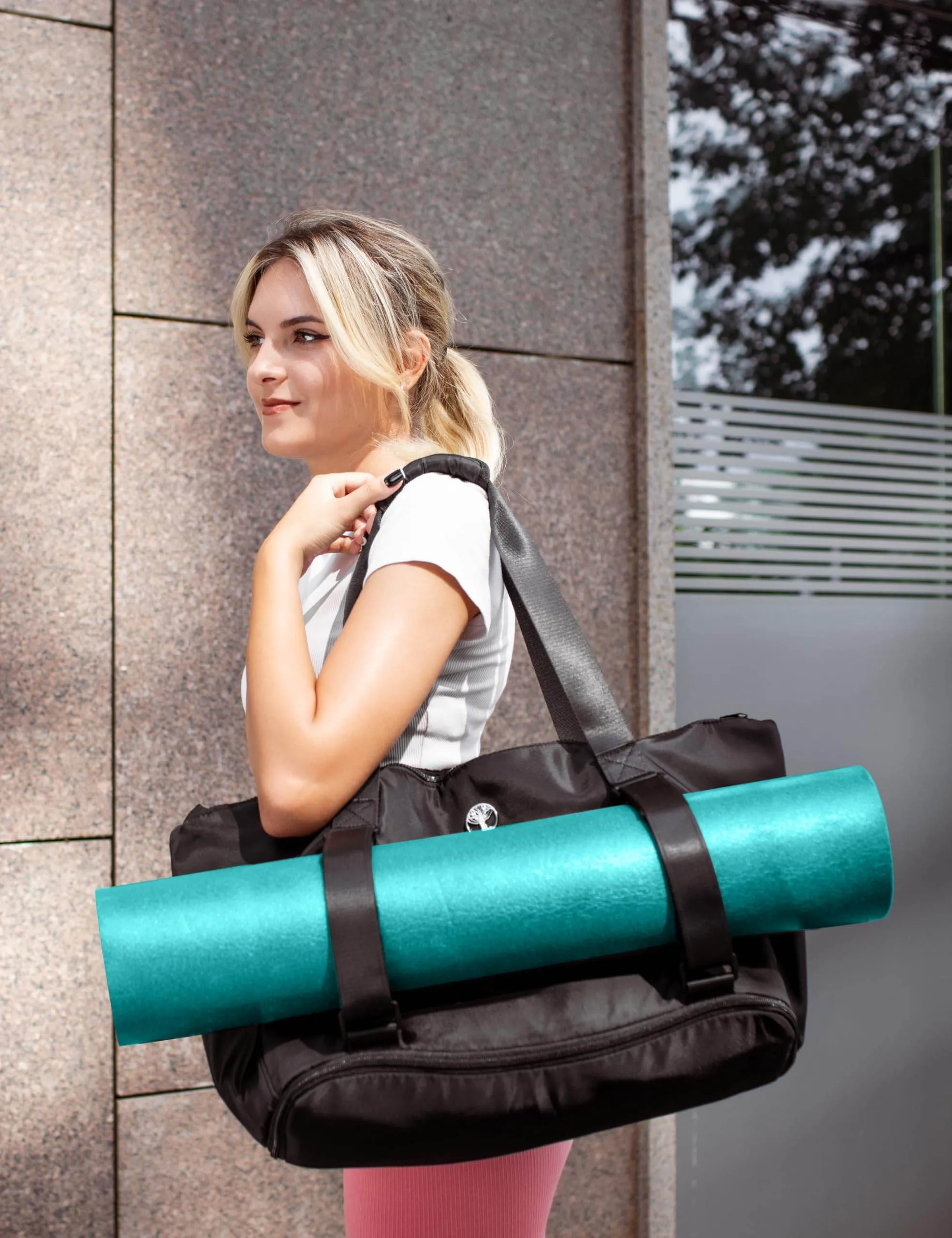 WARRIOR2 Yoga Mat Carrier - Expandable, Water & Shock Resistant Laptop Travel Bag with Yoga Mat Straps, Yoga Gym Bag For Men & Women, Luggage Sleeve, Large Yoga Mat Tote Bag