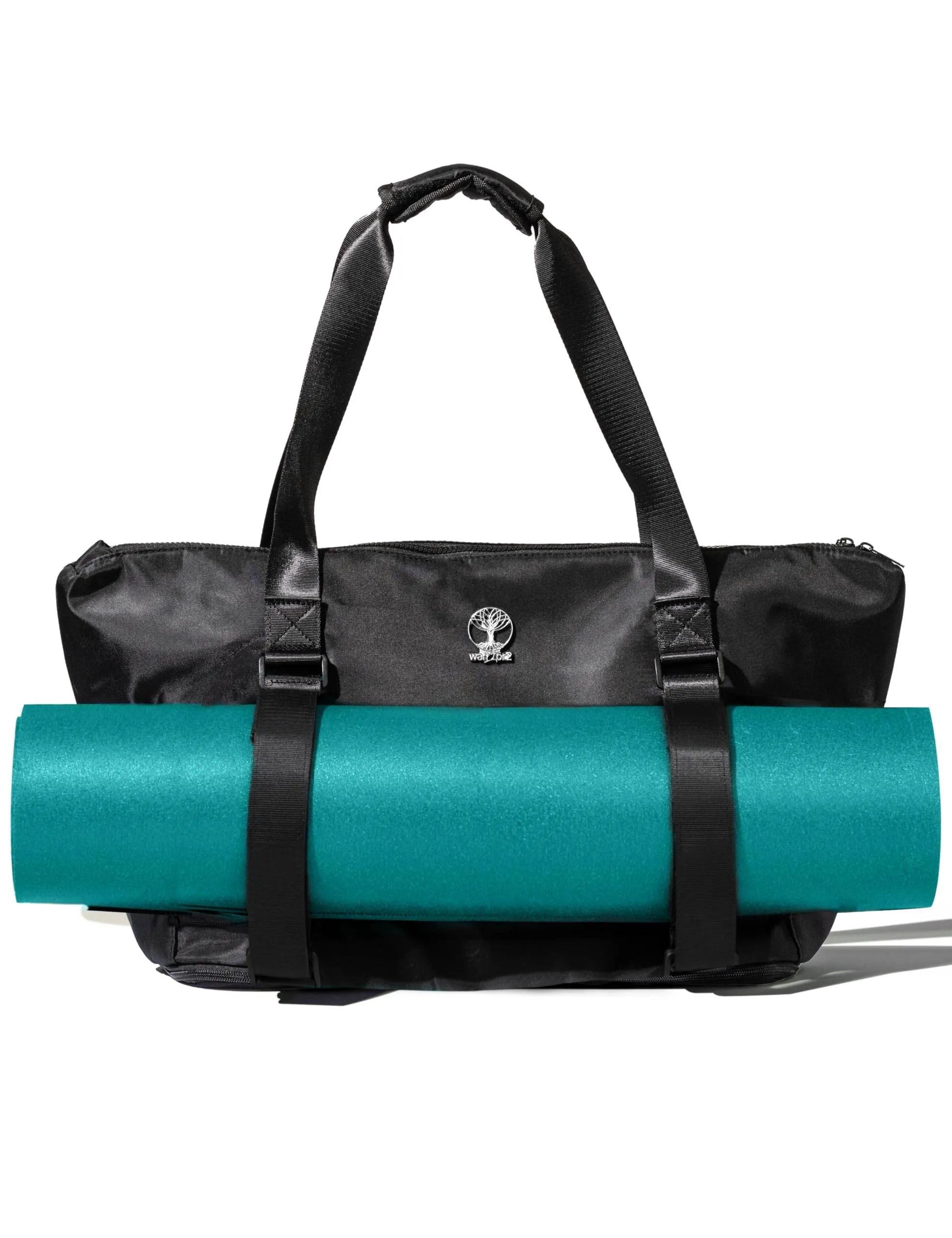 WARRIOR2 Yoga Mat Carrier - Expandable, Water & Shock Resistant Laptop Travel Bag with Yoga Mat Straps, Yoga Gym Bag For Men & Women, Luggage Sleeve, Large Yoga Mat Tote Bag