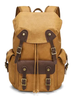 Waxed Canvas Backpack Vintage Outdoor Travel for Men