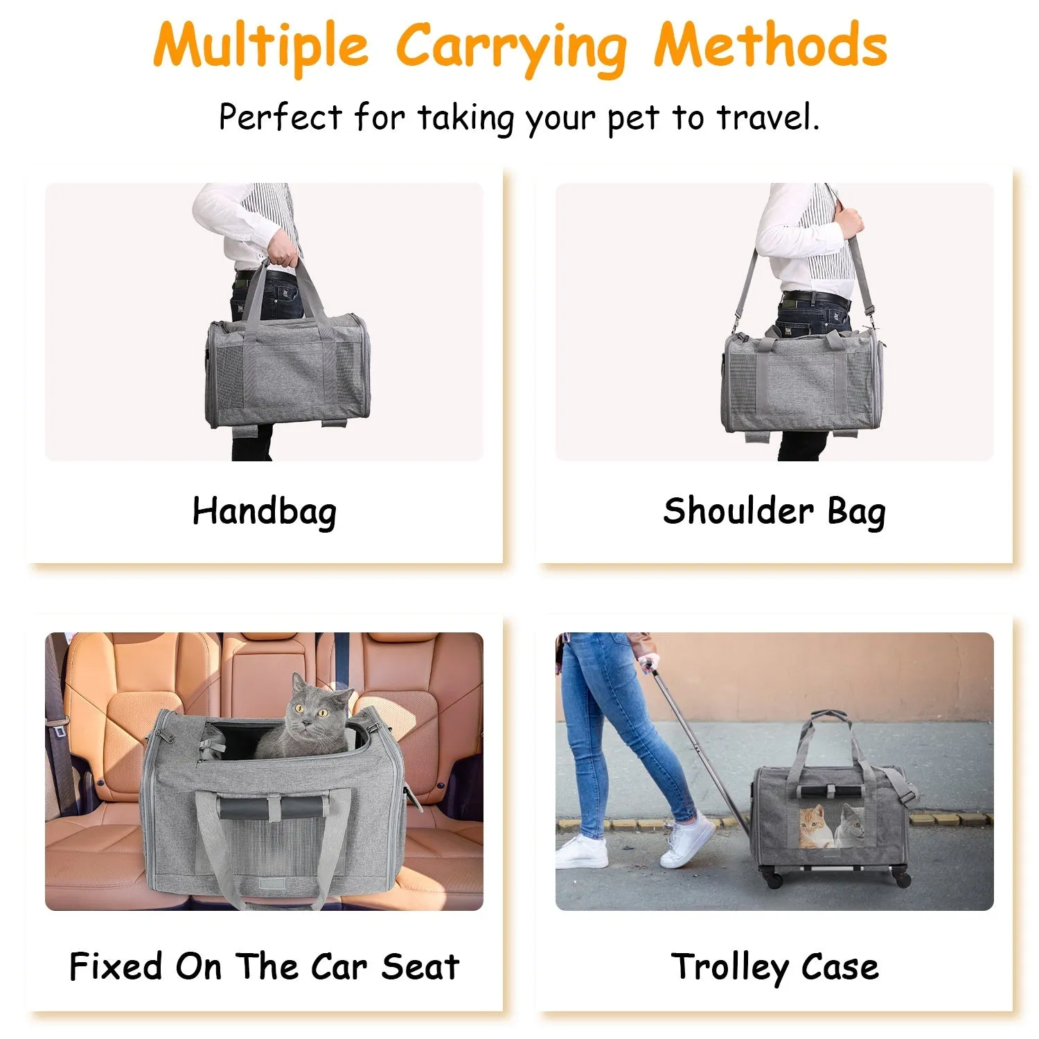 Wheeled Pet Carrier Transport