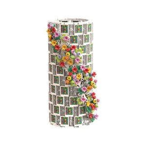 Whisperer Flower Pot Series, Vase Building Set for Flower Boquet 10280, Floral Print Translucent Building Blocks Vase, Decorations for Living Room, Tabletop, 564Pcs