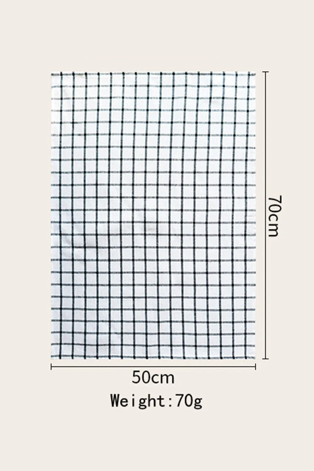 White Plaid Multifunctional Cotton Kitchen Decor Dishes Towel