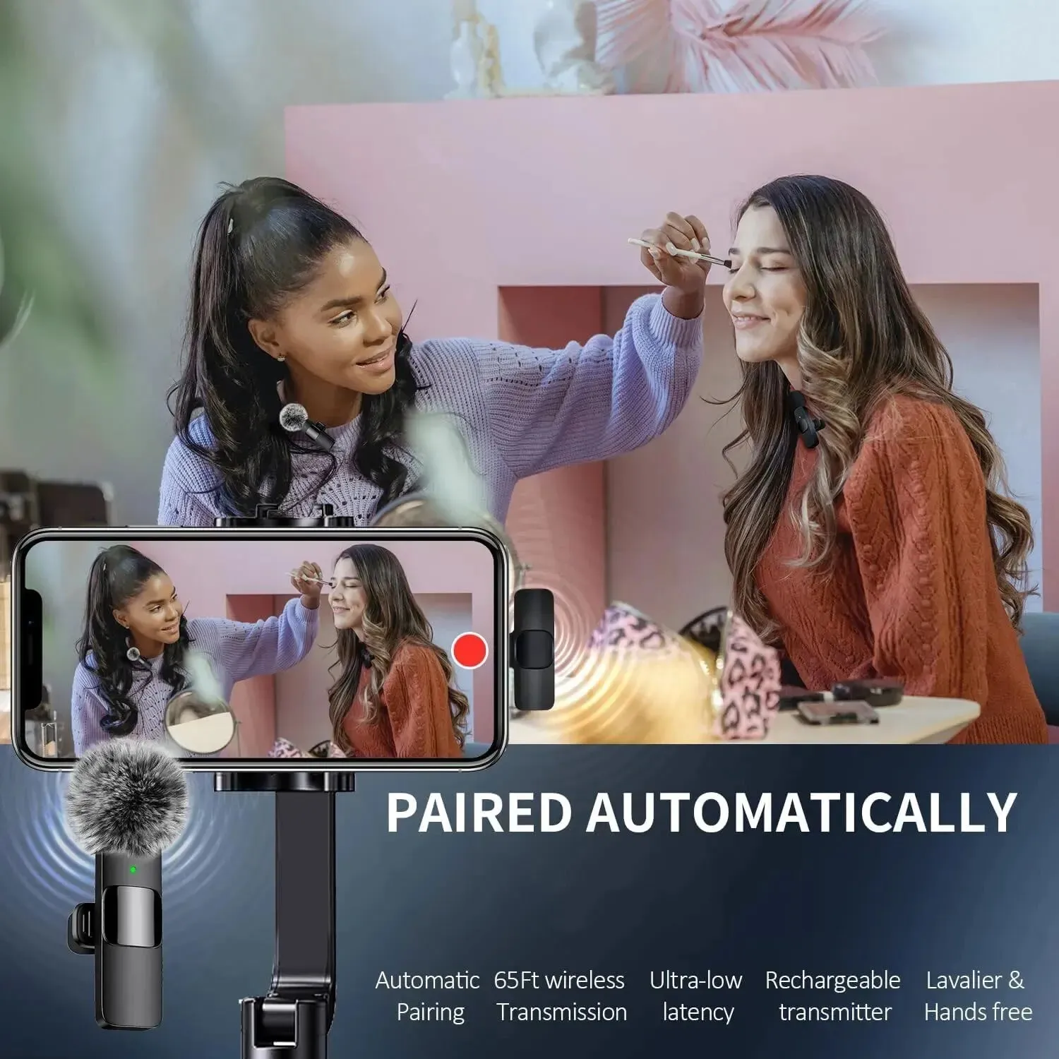 Wireless Lavalier Mic for iPhone