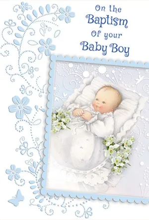 With Love, Godson on your Baptism Greeting Card