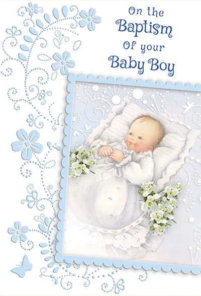 With Love, Godson on your Baptism Greeting Card
