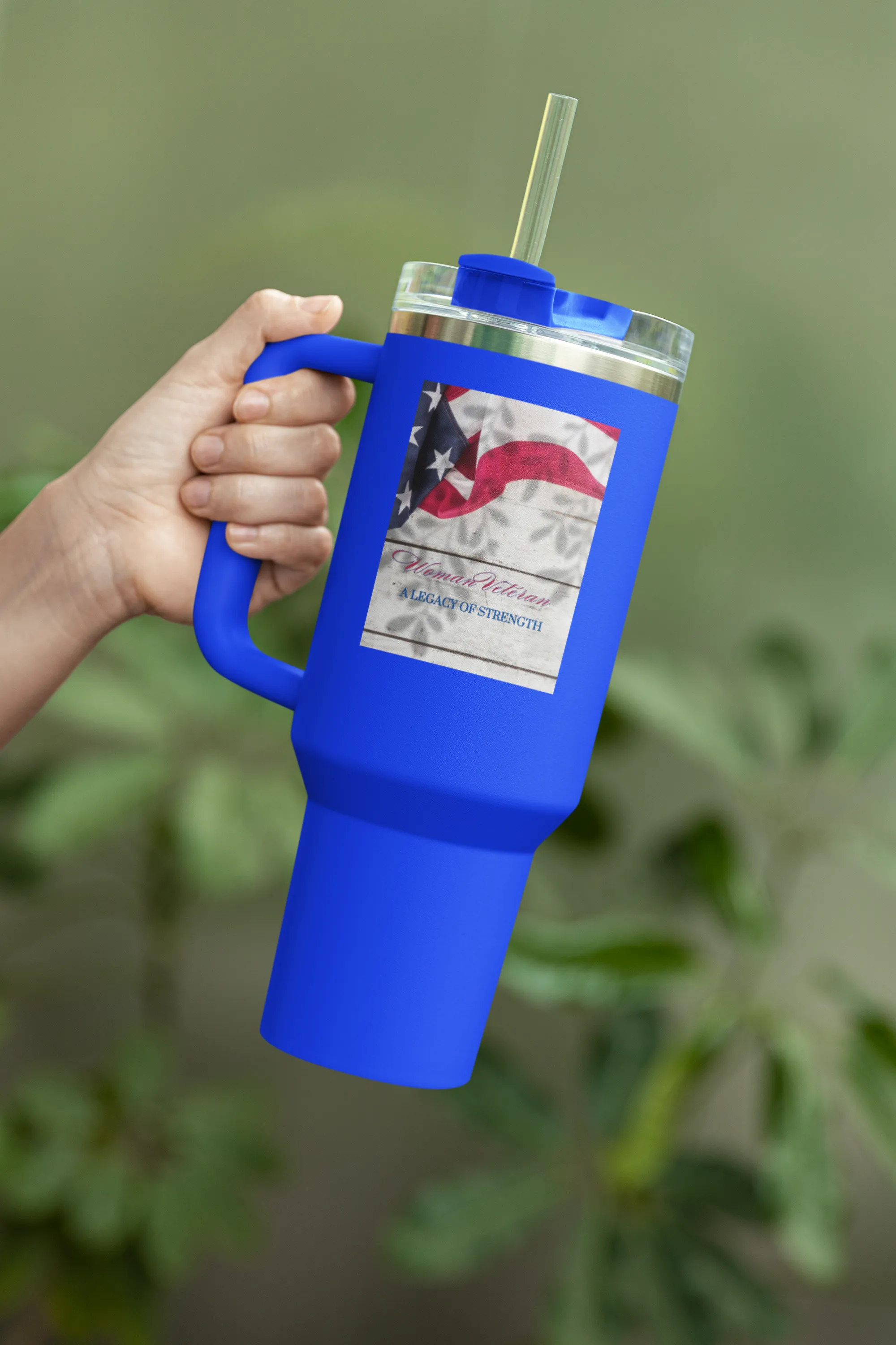 Woman Veteran...Insulated Travel Mug, 40oz