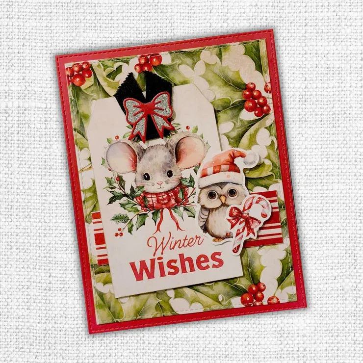 Woodland Christmas Embossed Die Cuts Paper Rose 33033