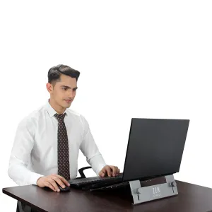 WorkStore Fitizen Grid-3 laptop stand, Aluminium