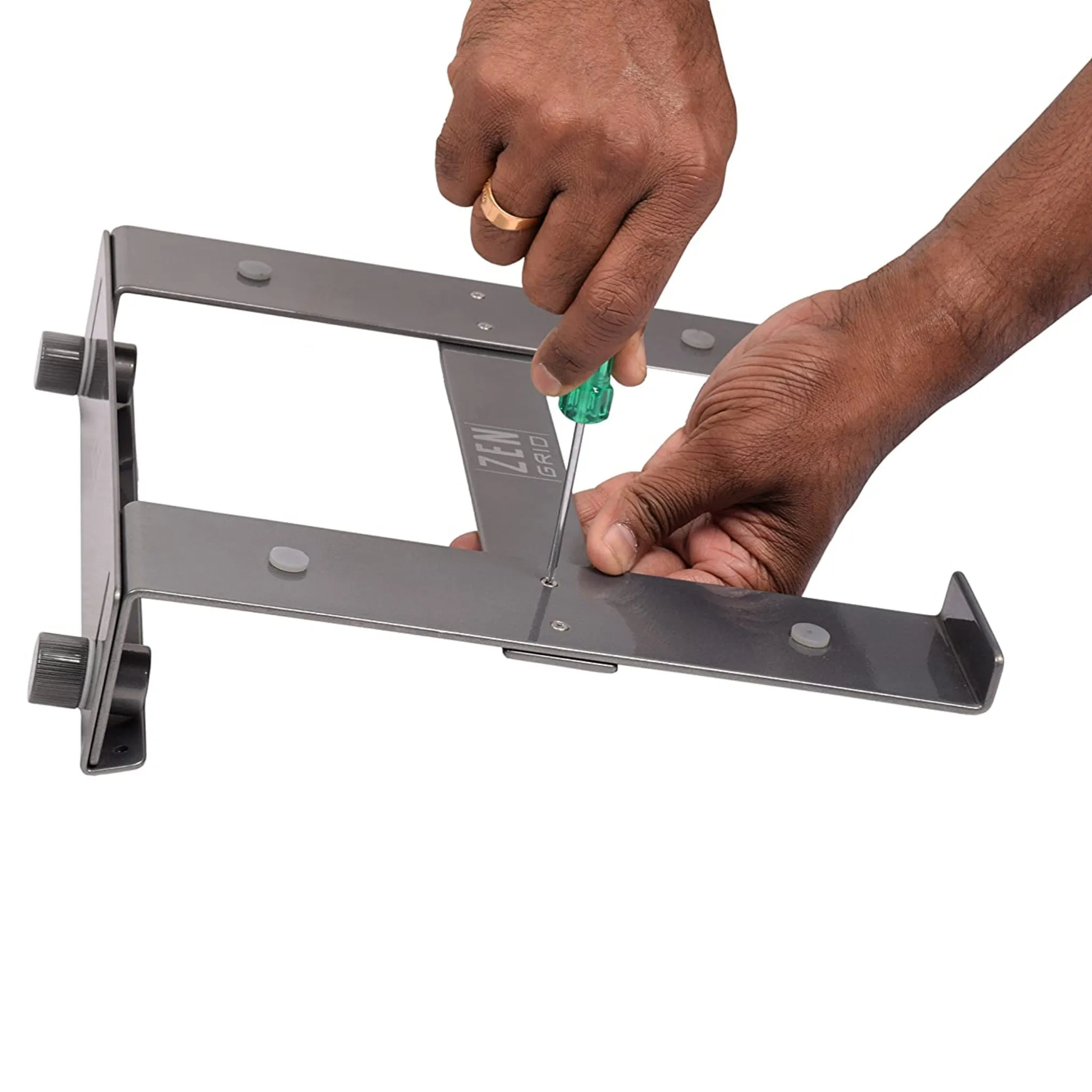 WorkStore Fitizen Grid-3 laptop stand, Aluminium