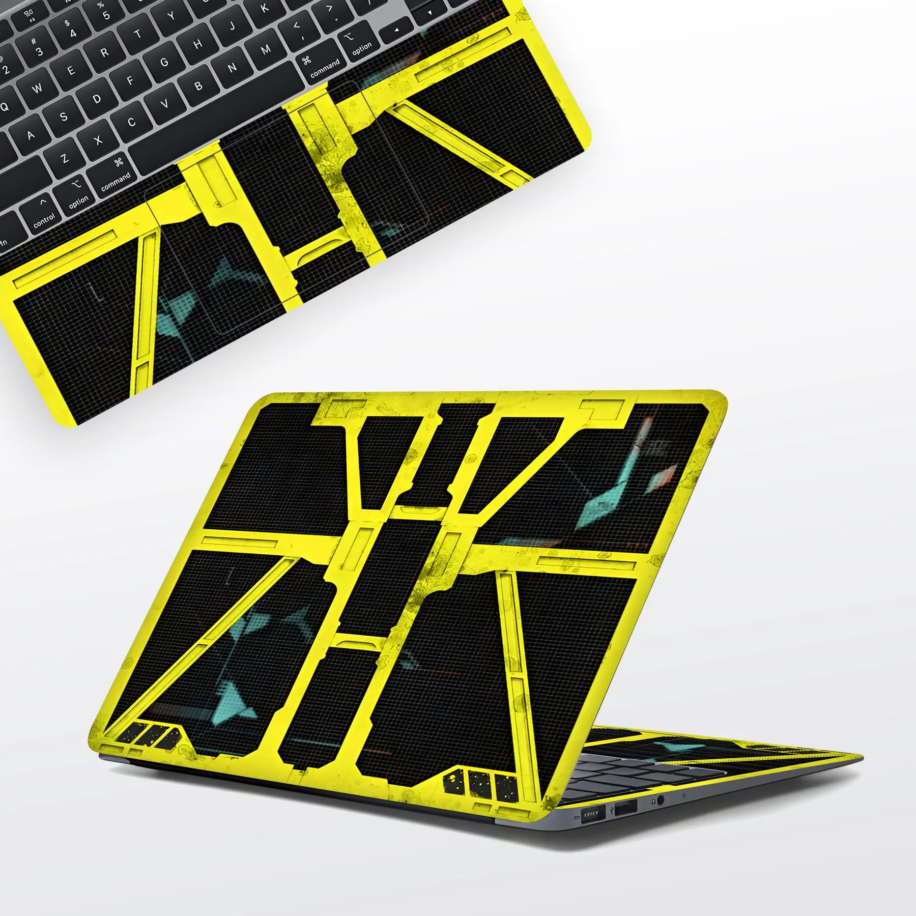 Yellow Cybertech Laptop Skin
