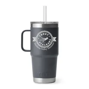 YETI MTS Logo Rambler 25 oz Straw Mug Charcoal