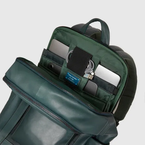 Zaino in Pelle Piquadro Liko Porta PC 15,6'' Nero